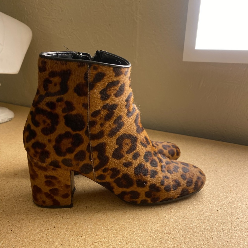 Zara leopard print ankle boots size 40